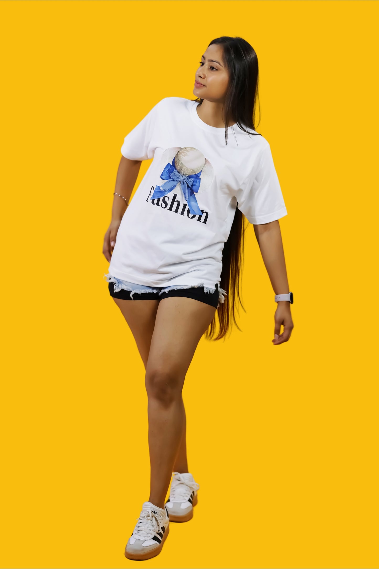 Fashion Hat Graphic White T-Shirt