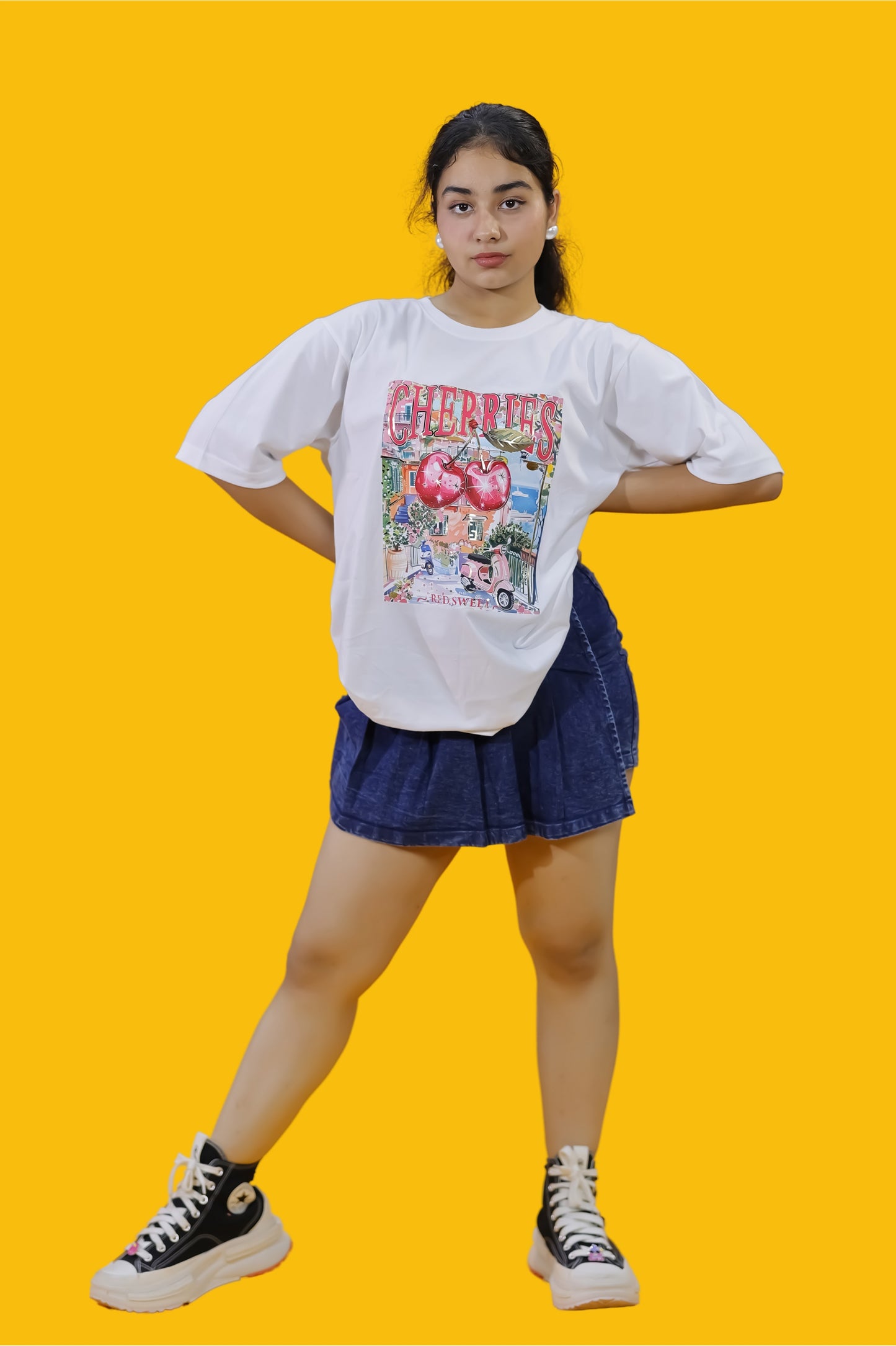 Cherries Italian Street Art T-Shirt