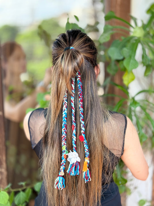 Multicolor Braided Boho Hair Accessory