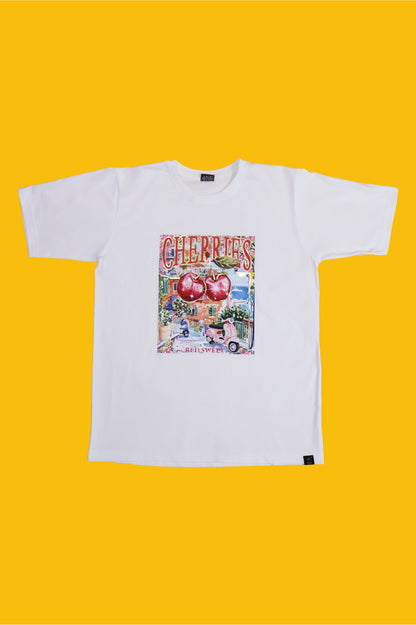 Cherries Italian Street Art T-Shirt