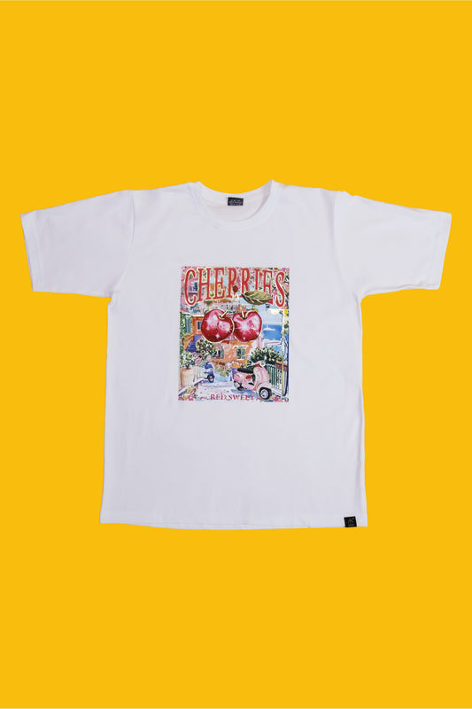 Cherries Italian Street Art T-Shirt