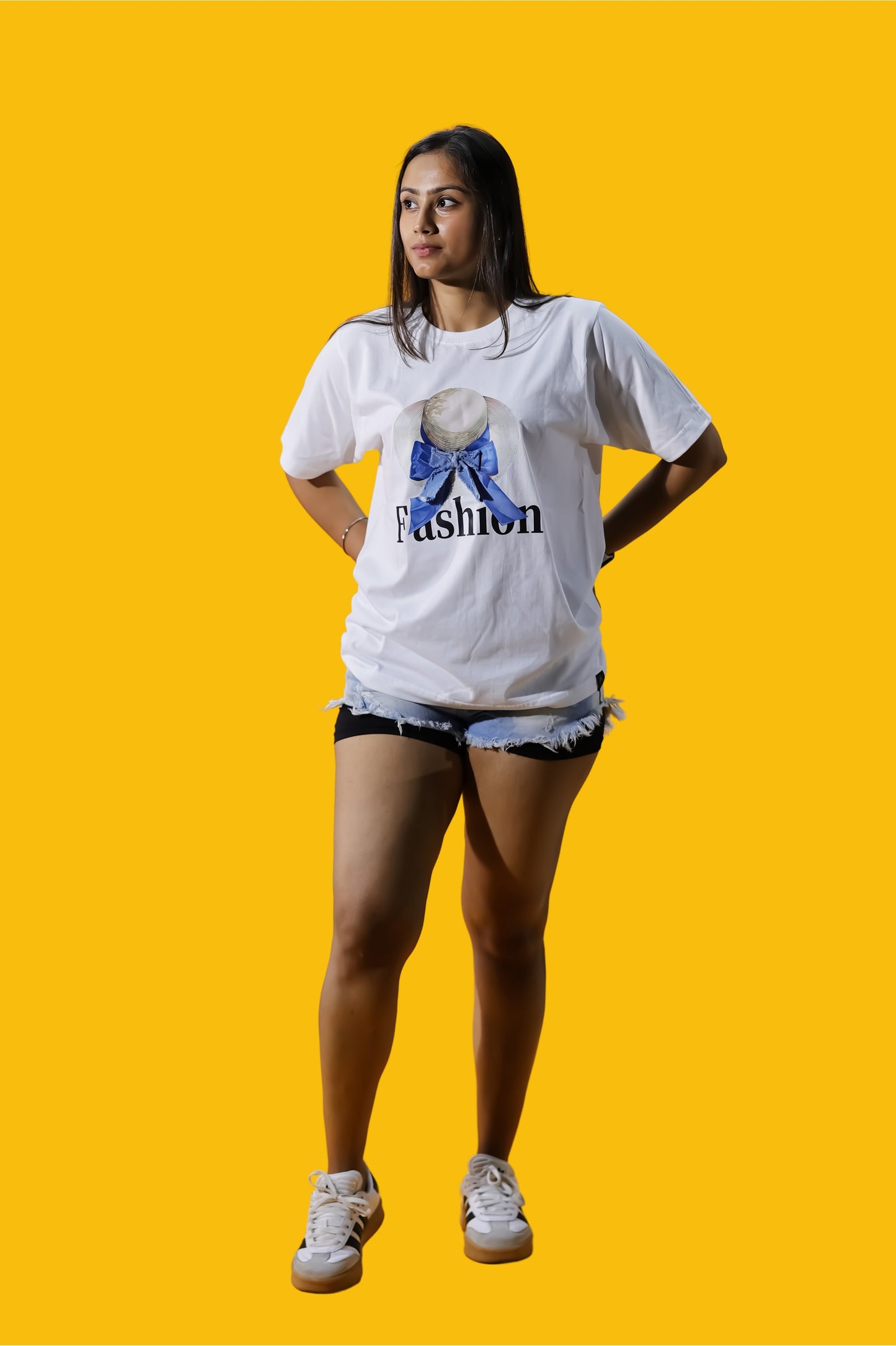 Fashion Hat Graphic White T-Shirt