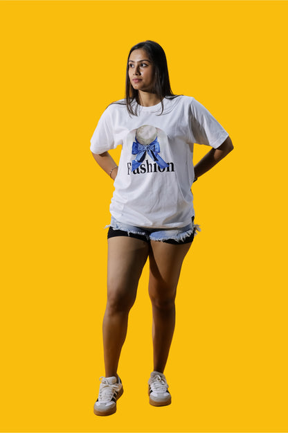 Fashion Hat Graphic White T-Shirt