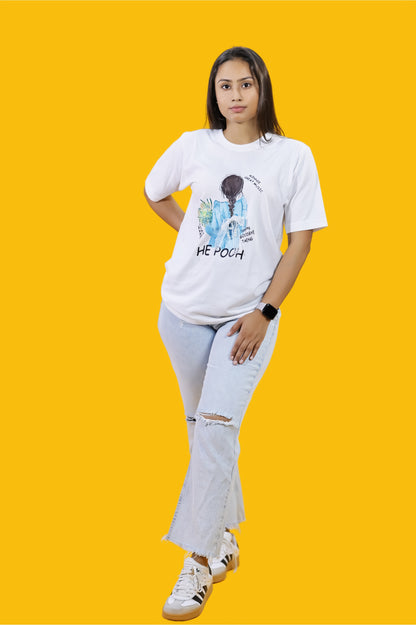 He Pooh Girl with Flowers T-Shirt