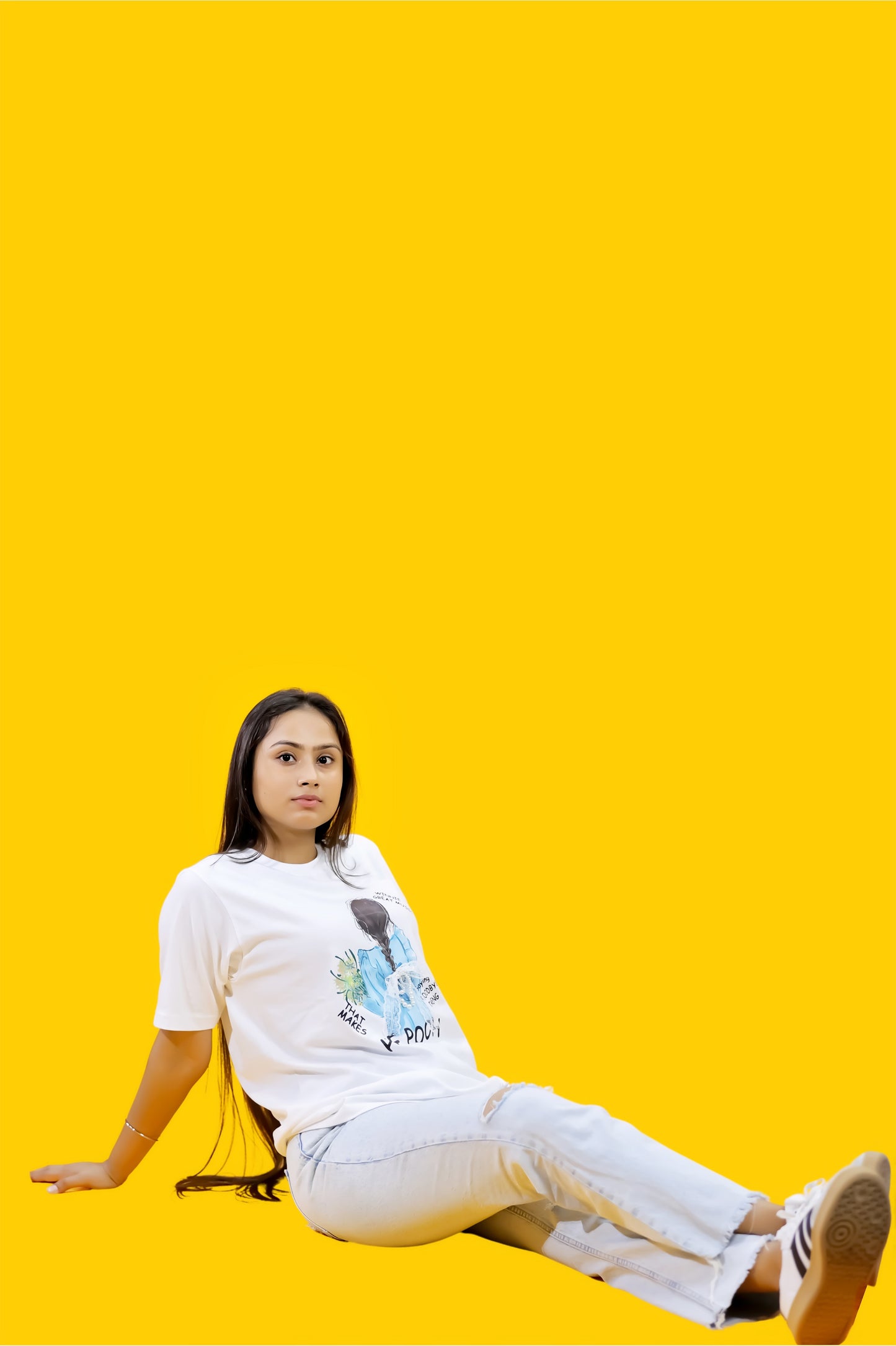 He Pooh Girl with Flowers T-Shirt