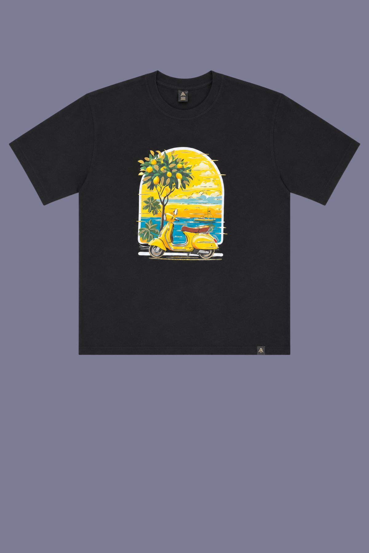 Sunset Scooter Graphic 3D T-Shirt