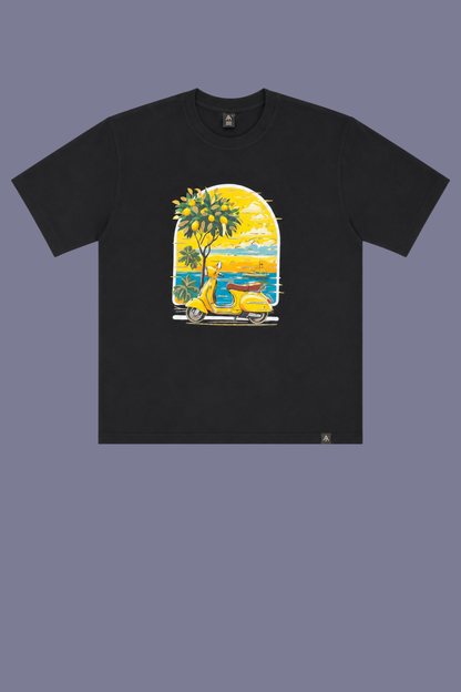Sunset Scooter Graphic 3D T-Shirt