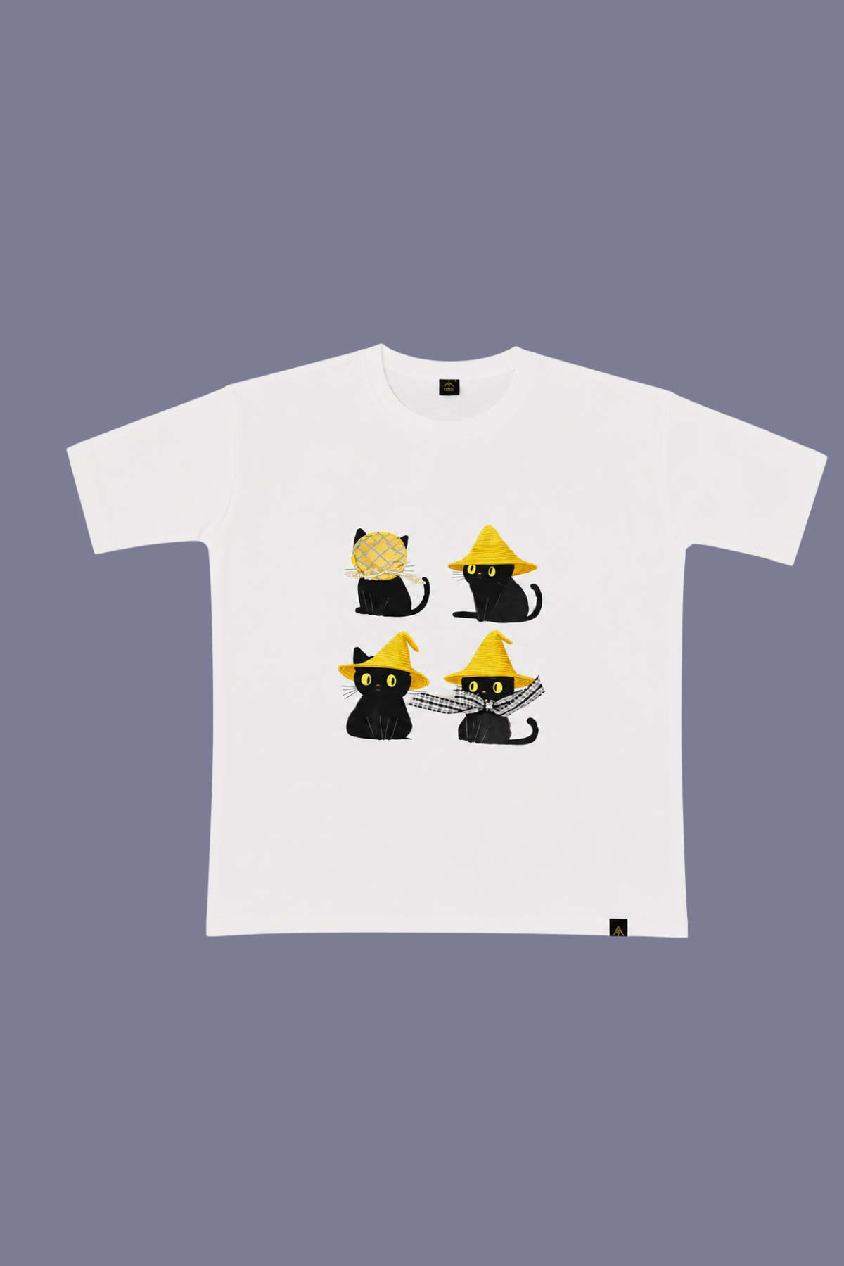 Whimsical Black Cats Graphic 3D T-Shirt
