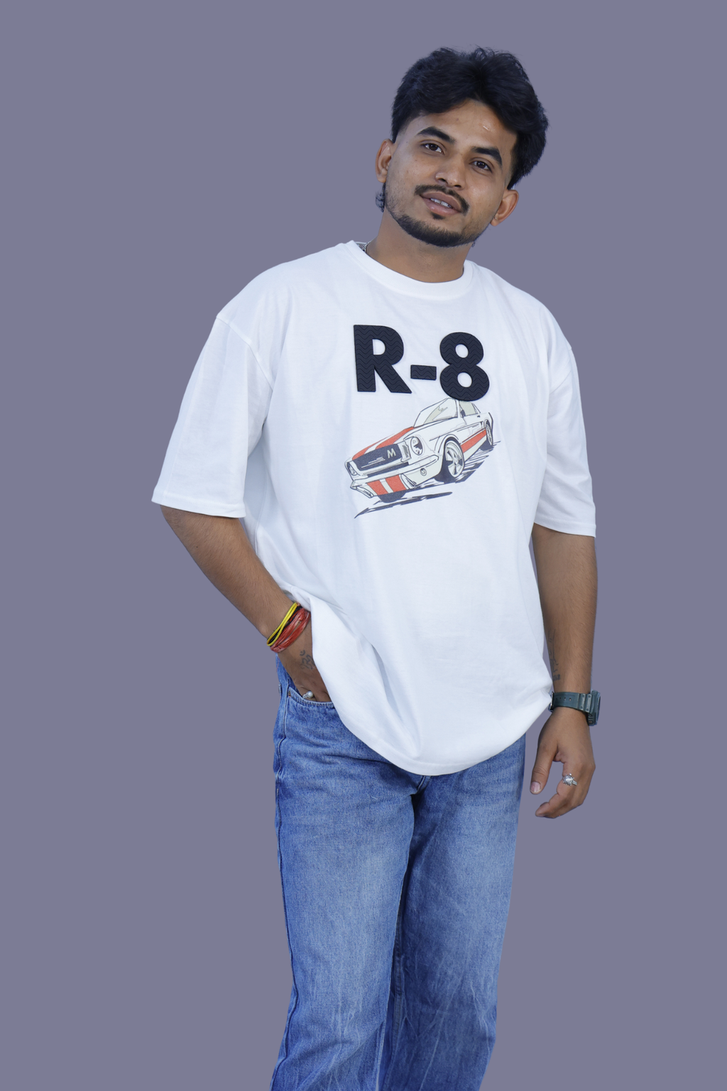 R-8 Muscle Car Graphic 3D T-Shirt