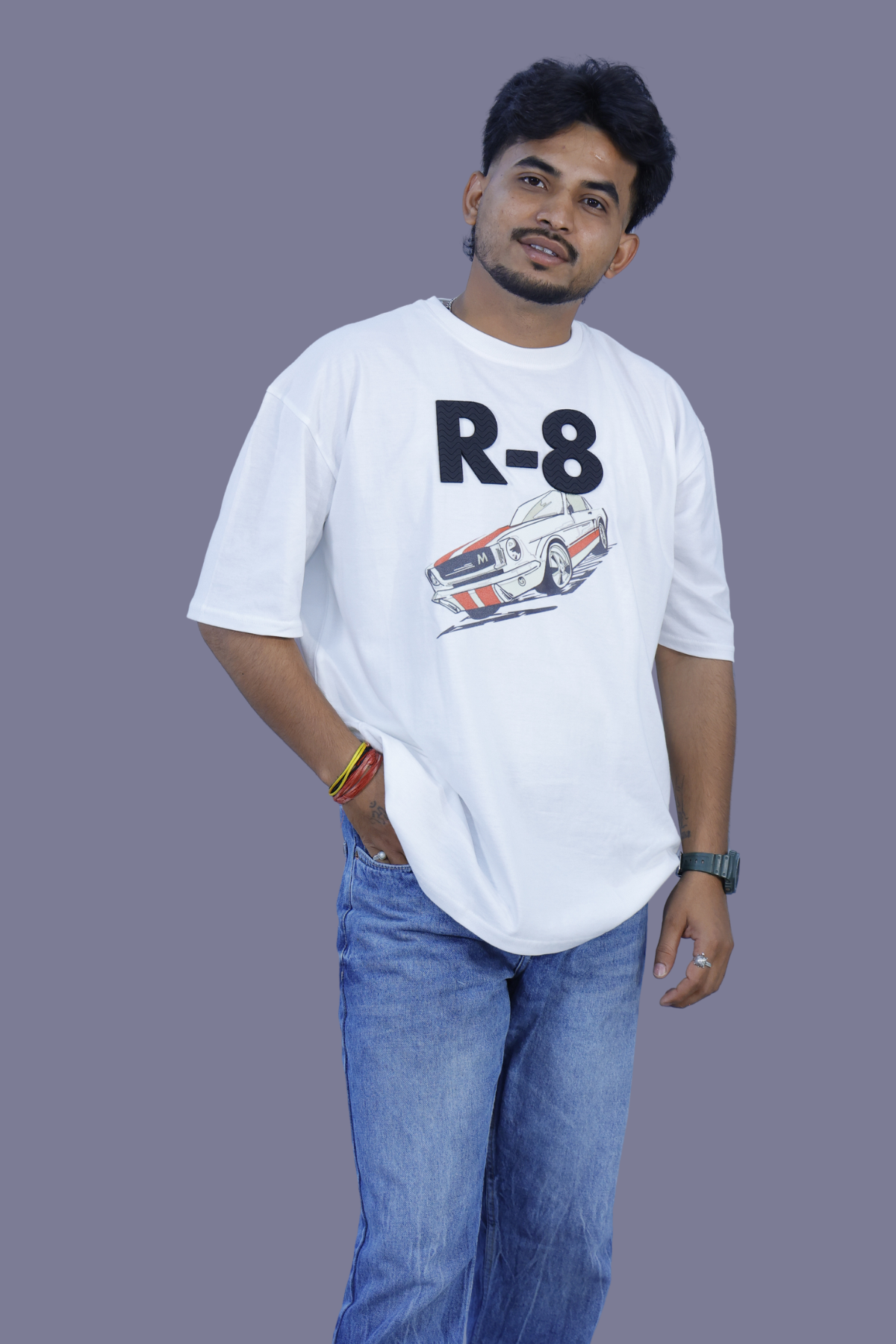 R-8 Muscle Car Graphic 3D T-Shirt