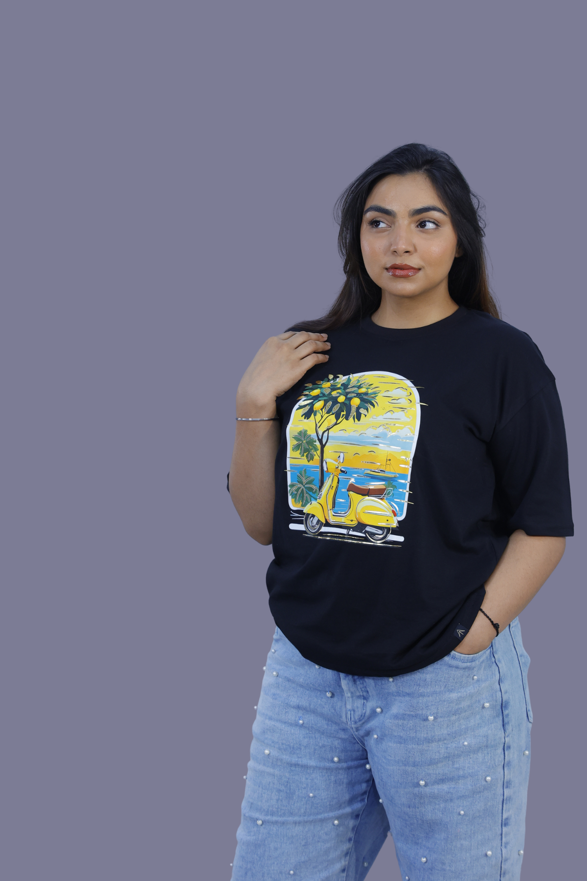 Sunset Scooter Graphic 3D T-Shirt