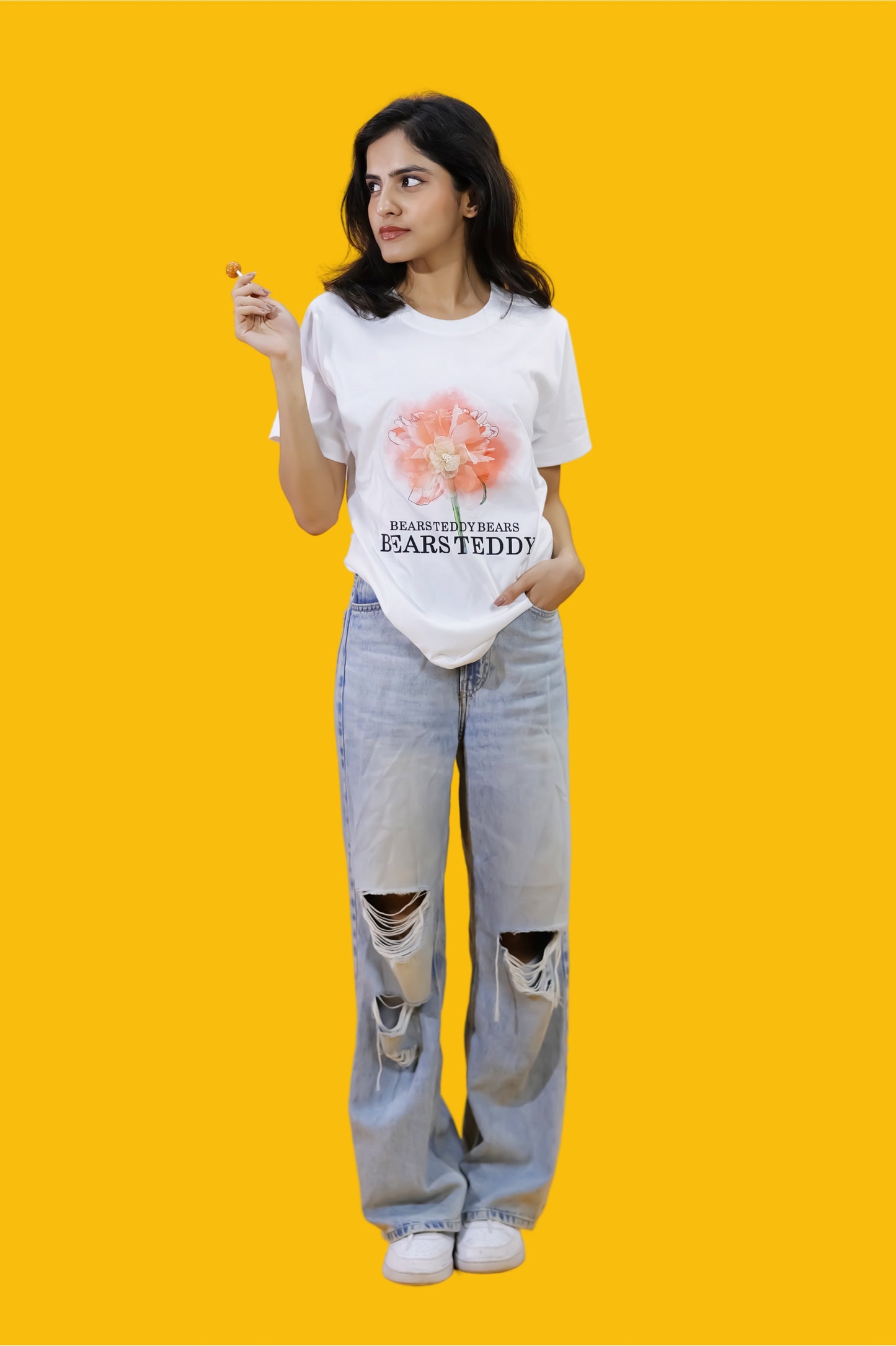 Bears Teddy Floral Graphic T-Shirt