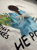 He Pooh Girl with Flowers T-Shirt