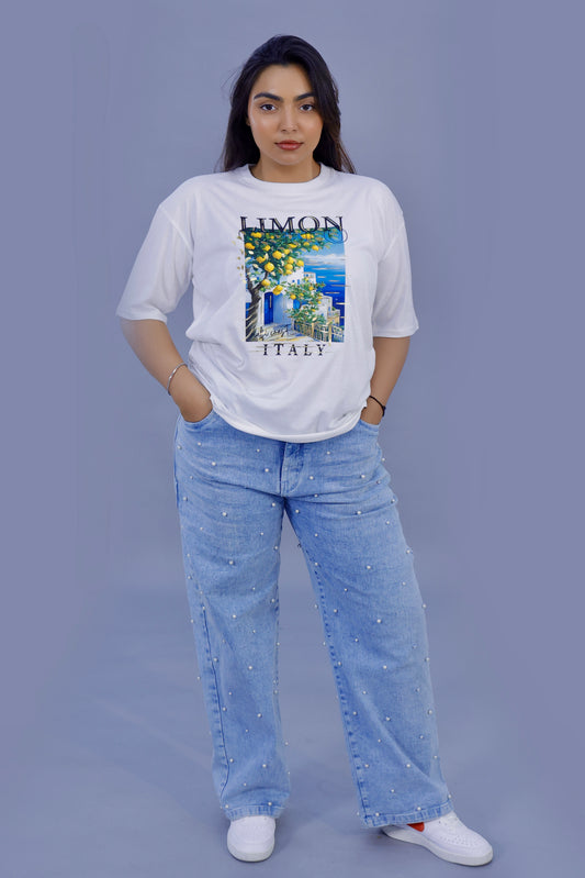 Limon Italy Summer Graphic T-Shirt