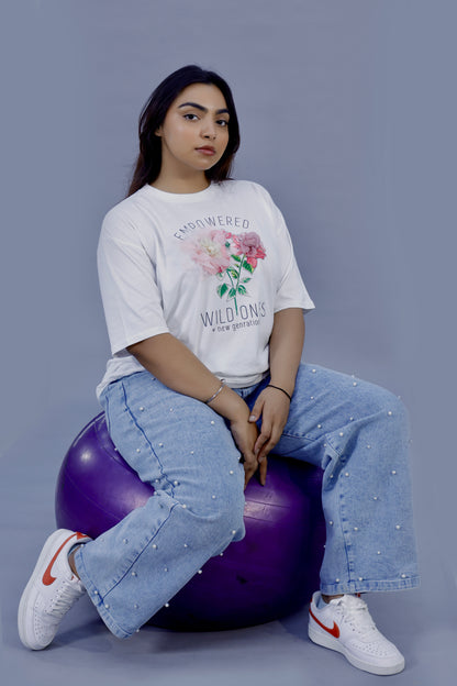 Empowered Floral Graphic 3D T-Shirt