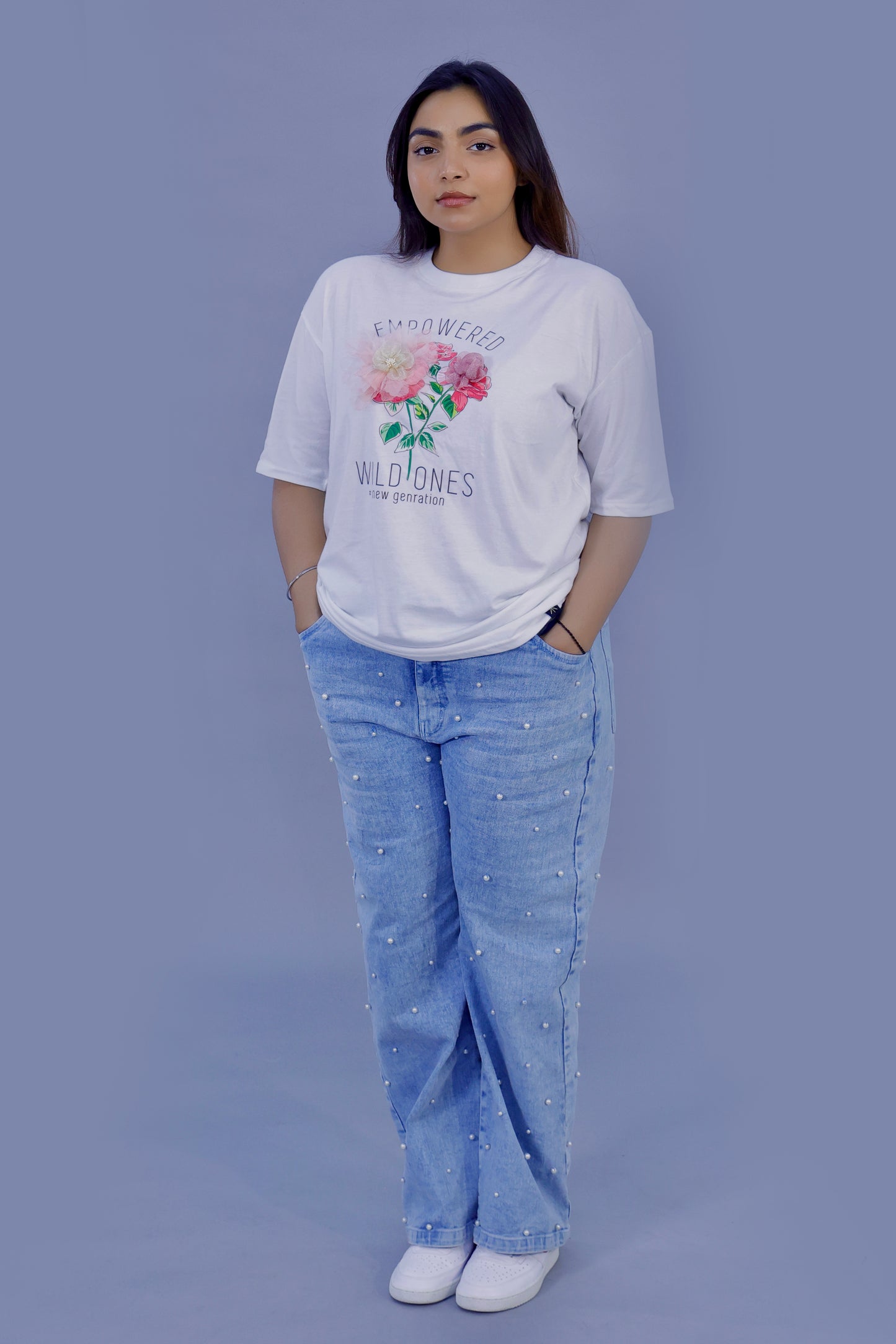 Empowered Floral Graphic 3D T-Shirt
