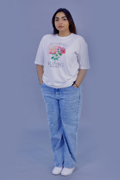 Empowered Floral Graphic 3D T-Shirt