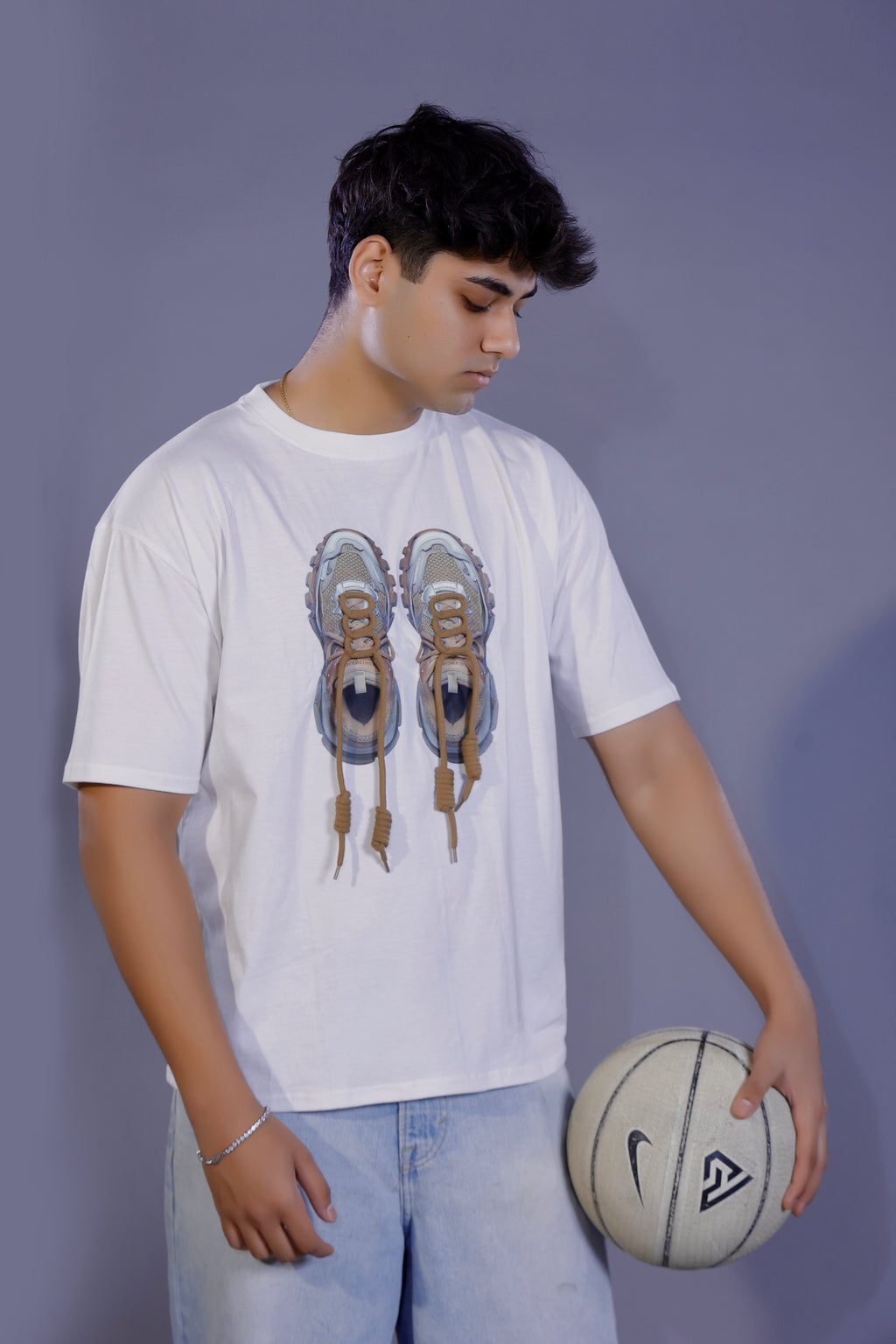 Classic Sneakers Graphic 3D T-Shirt white