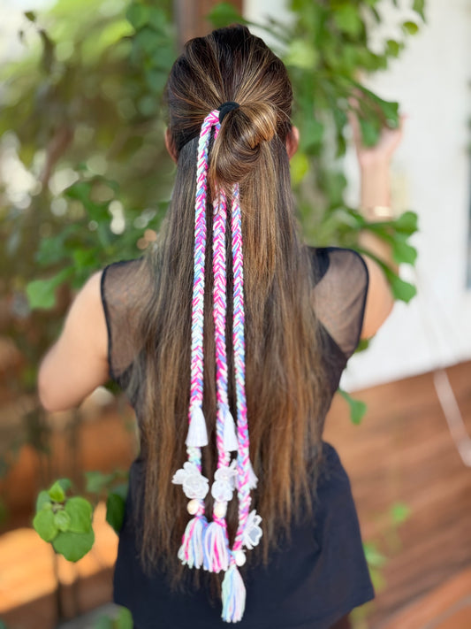 Pastel Braided Tassel Hair Accessory