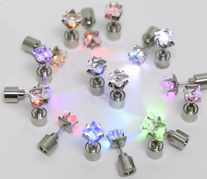 LED Crystal Stud Earrings