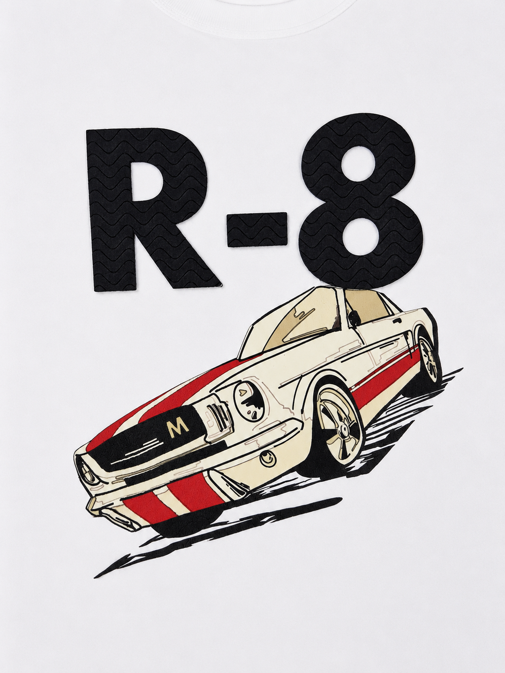R-8 Muscle Car Graphic 3D T-Shirt