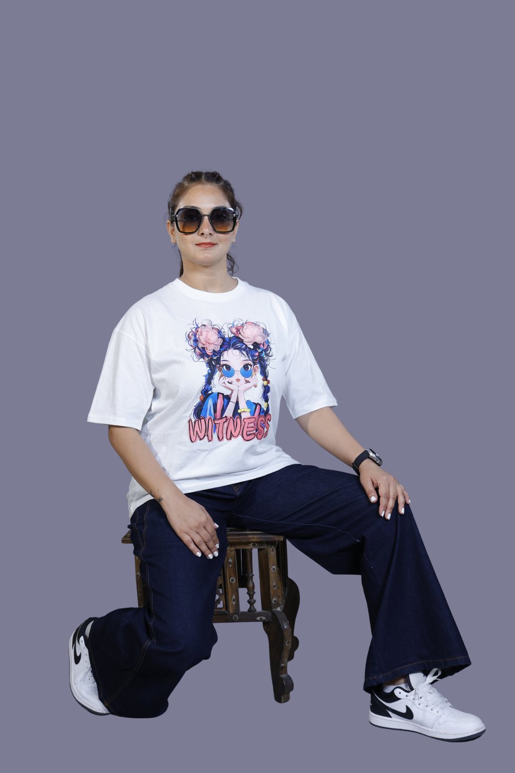 Witness Anime Girl Graphic T-Shirt white