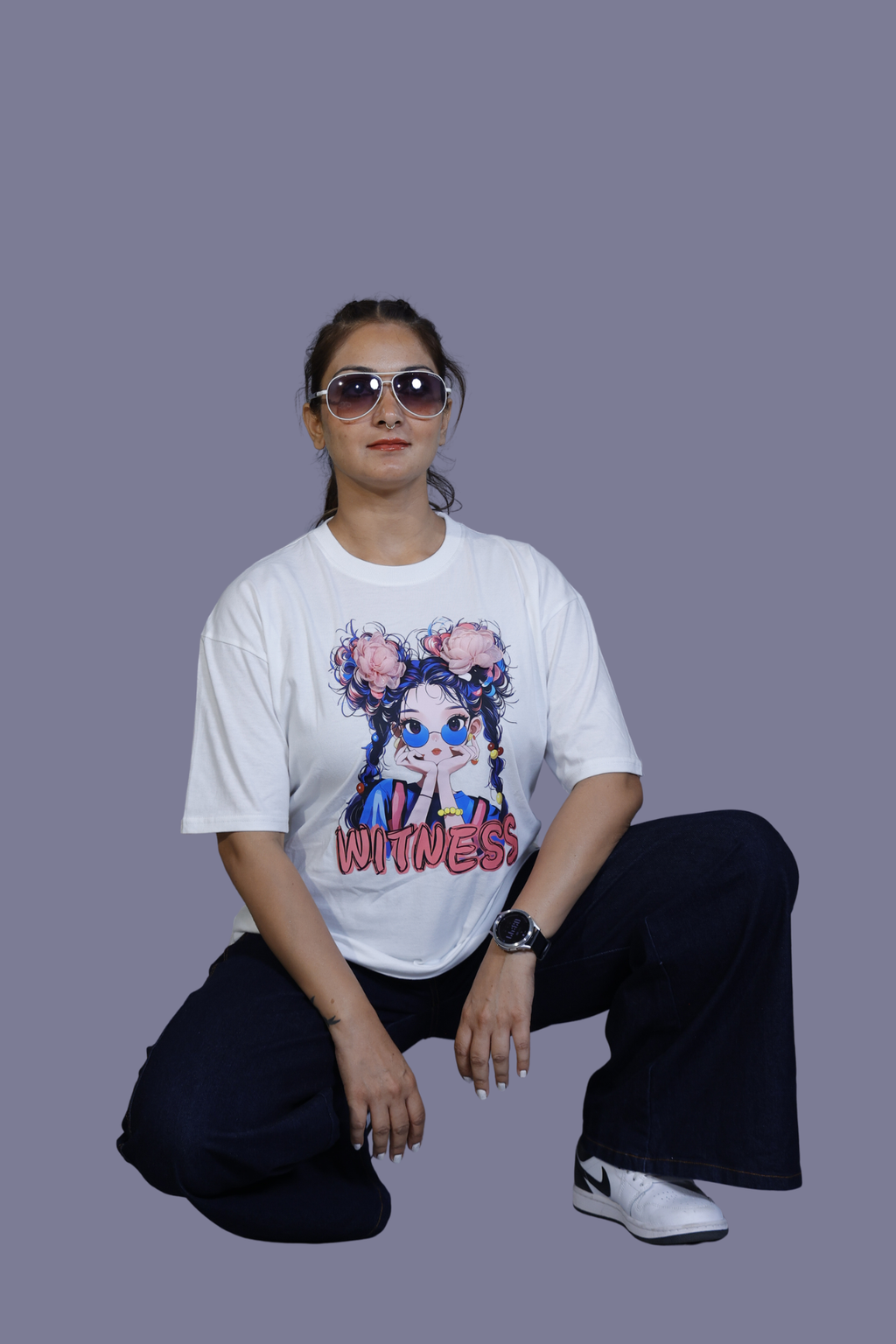 Witness Anime Girl Graphic T-Shirt white