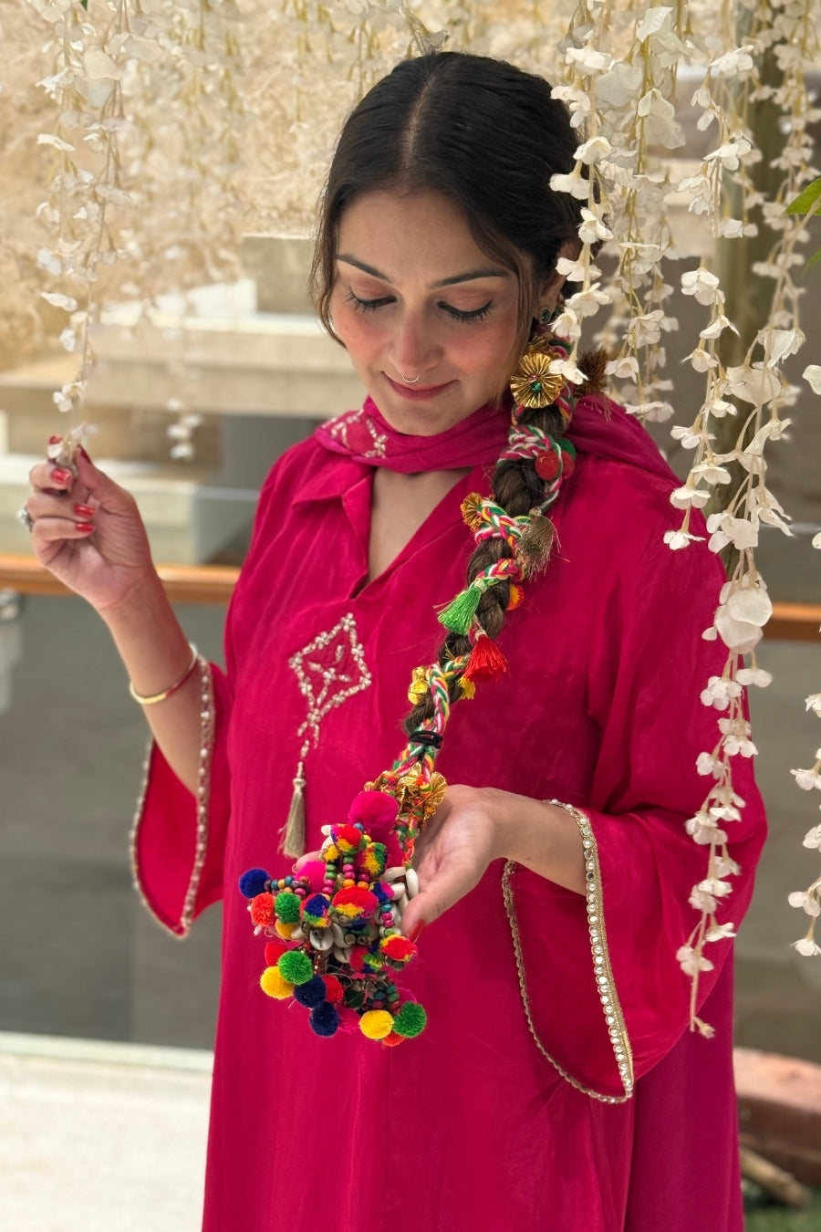 Phulkari Pom-Pom Parandi