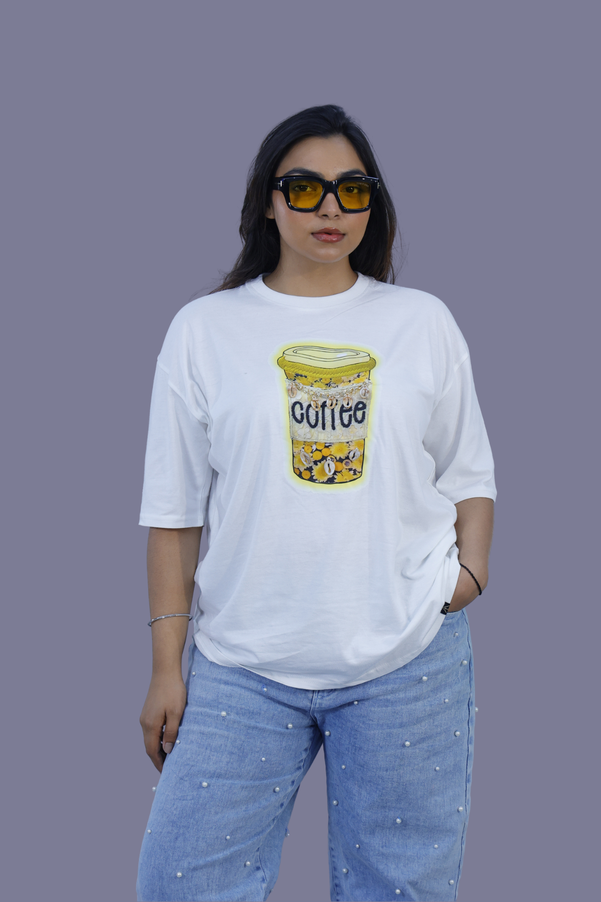 Coffee Fix Graphic Tee White