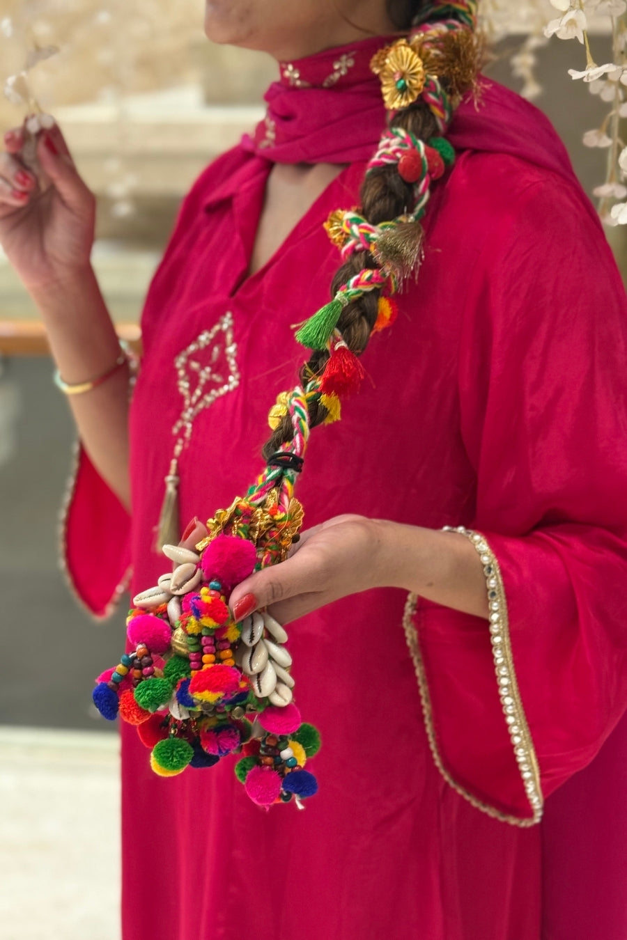 Phulkari Pom-Pom Parandi