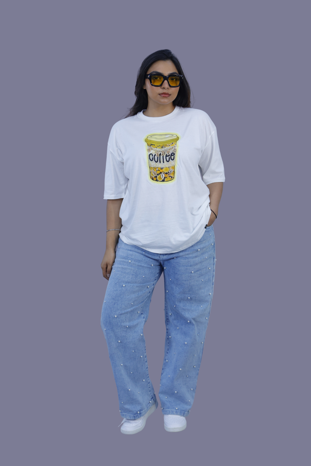 Coffee Fix Graphic Tee White