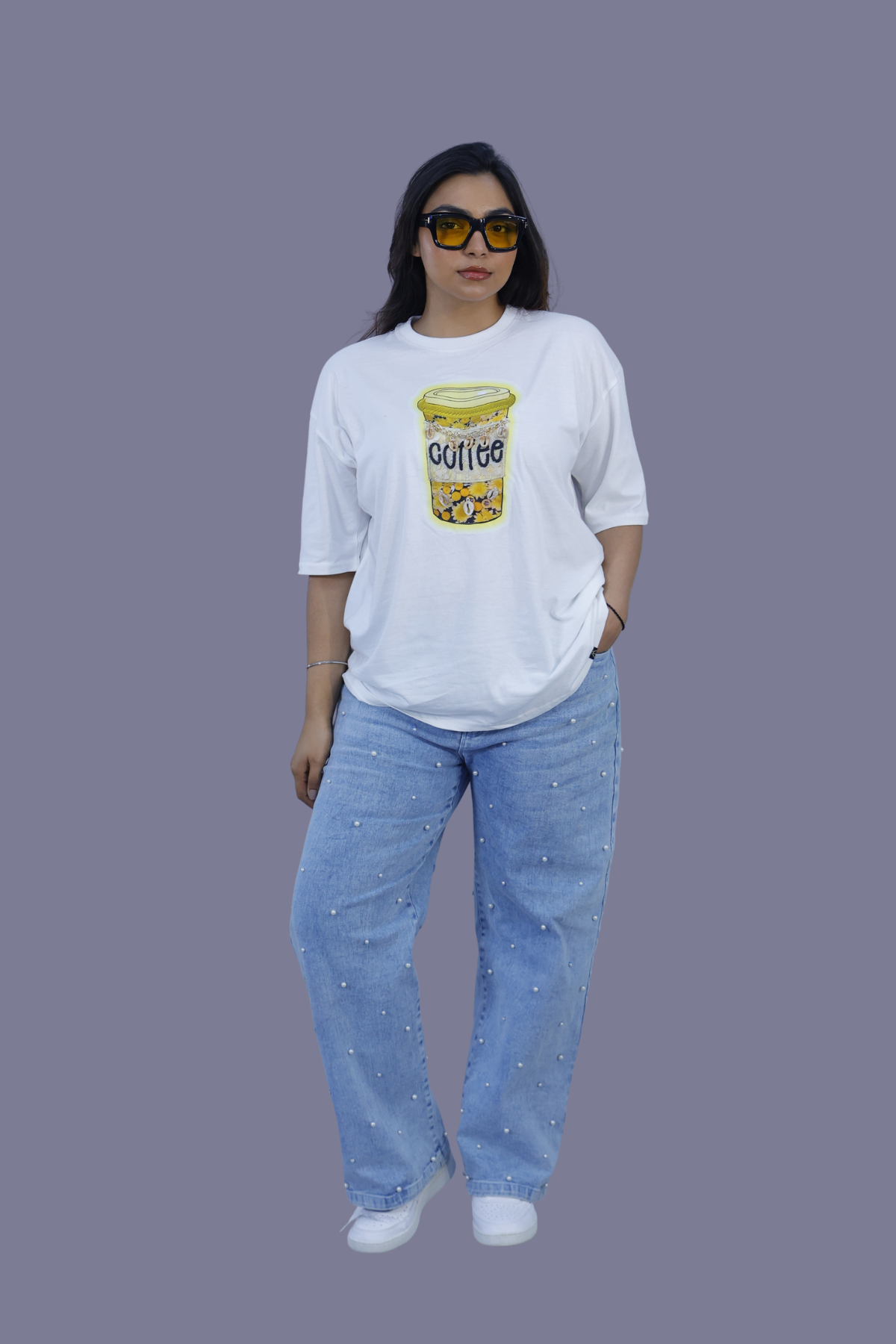 Coffee Fix Graphic Tee White