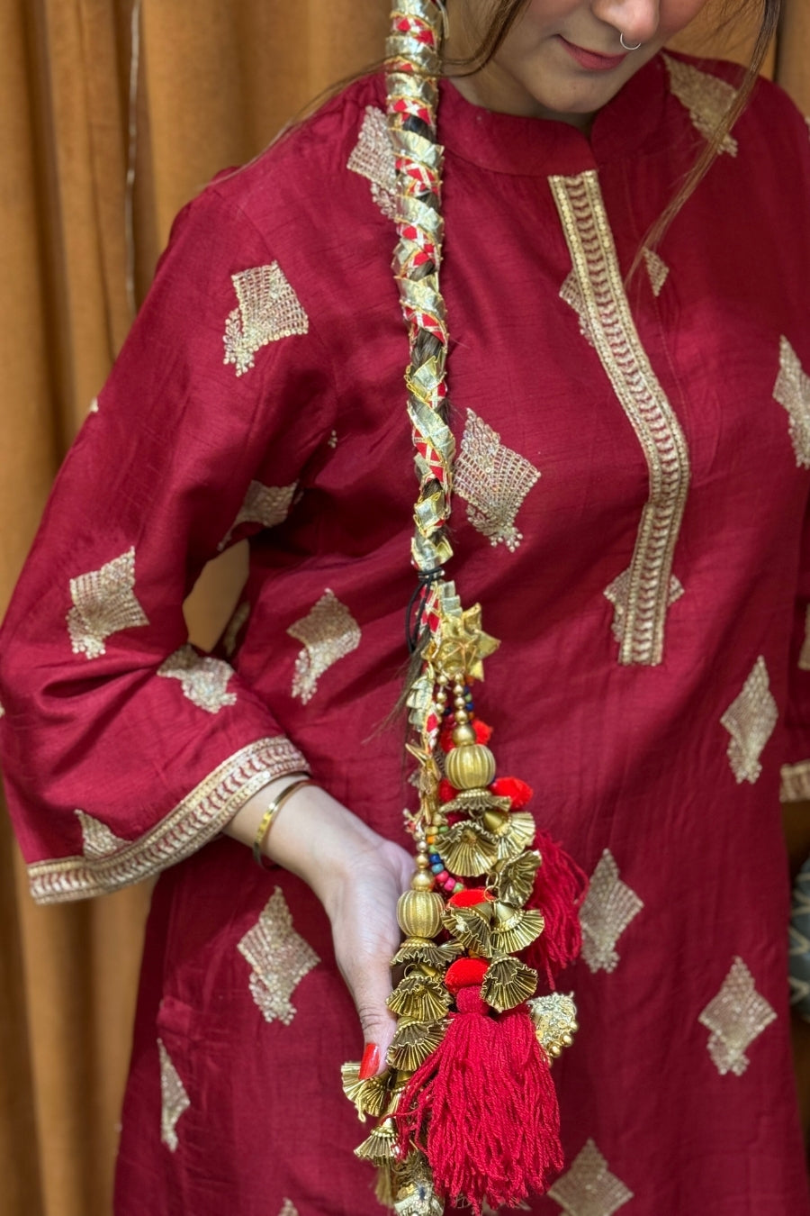 Rani Red Tassel Parandi