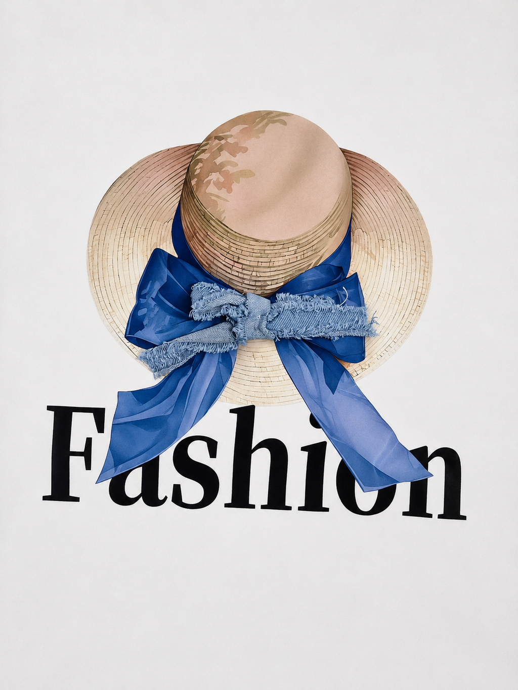 Blue Bow Fashion Graphic 3D T-Shirt