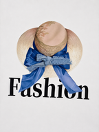Blue Bow Fashion Graphic 3D T-Shirt