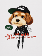 Hip Hop Puppy Graphic 3D T-Shirt